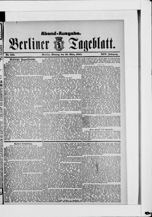 Berliner Tageblatt und Handels-Zeitung vom 23.03.1885
