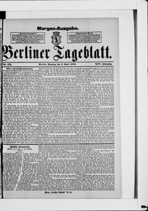 Berliner Tageblatt und Handels-Zeitung vom 05.04.1885