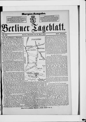 Berliner Tageblatt und Handels-Zeitung vom 11.04.1885