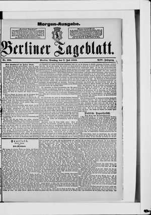 Berliner Tageblatt und Handels-Zeitung vom 07.07.1885