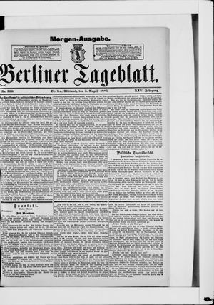 Berliner Tageblatt und Handels-Zeitung vom 05.08.1885