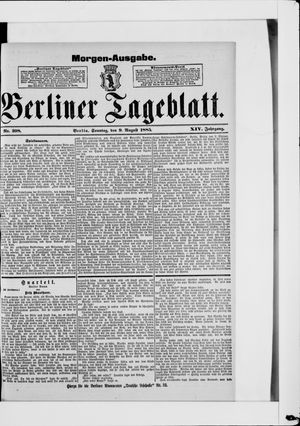Berliner Tageblatt und Handels-Zeitung vom 09.08.1885