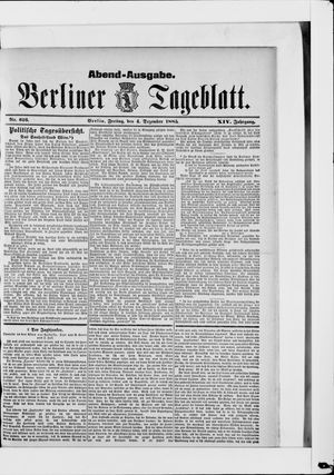 Berliner Tageblatt und Handels-Zeitung vom 04.12.1885