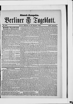 Berliner Tageblatt und Handels-Zeitung vom 16.12.1885