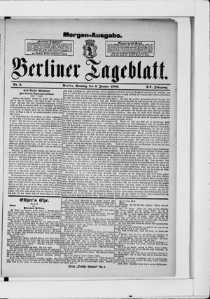 Berliner Tageblatt und Handels-Zeitung vom 03.01.1886