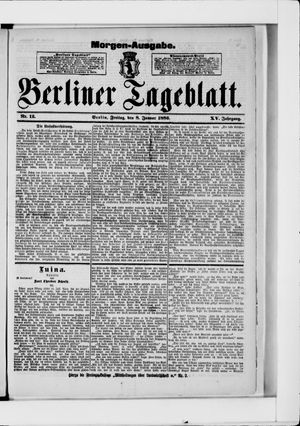 Berliner Tageblatt und Handels-Zeitung vom 08.01.1886