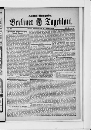 Berliner Tageblatt und Handels-Zeitung vom 21.01.1886