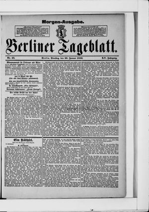 Berliner Tageblatt und Handels-Zeitung on Jan 26, 1886