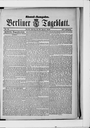 Berliner Tageblatt und Handels-Zeitung vom 29.01.1886