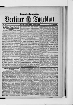 Berliner Tageblatt und Handels-Zeitung vom 02.02.1886