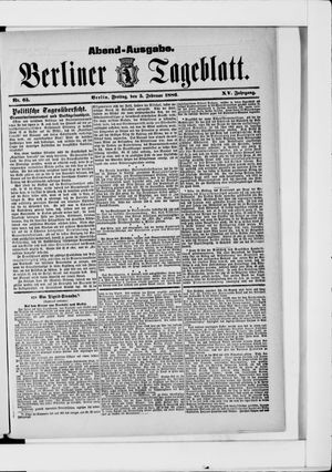 Berliner Tageblatt und Handels-Zeitung vom 05.02.1886