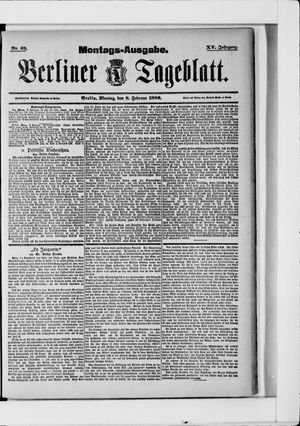 Berliner Tageblatt und Handels-Zeitung on Feb 8, 1886