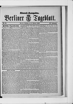 Berliner Tageblatt und Handels-Zeitung on Feb 9, 1886