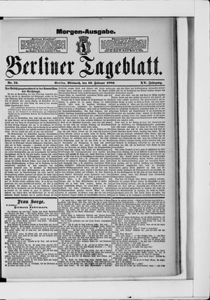 Berliner Tageblatt und Handels-Zeitung on Feb 10, 1886