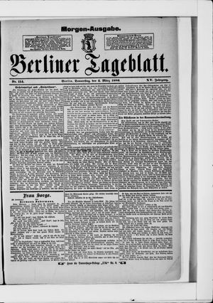 Berliner Tageblatt und Handels-Zeitung vom 04.03.1886