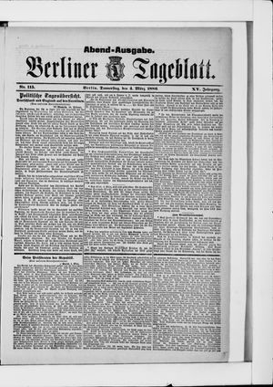 Berliner Tageblatt und Handels-Zeitung vom 04.03.1886