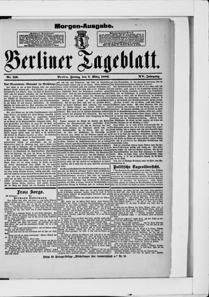 Berliner Tageblatt und Handels-Zeitung vom 05.03.1886