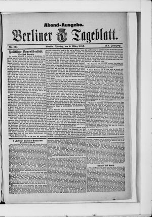 Berliner Tageblatt und Handels-Zeitung vom 09.03.1886