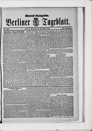 Berliner Tageblatt und Handels-Zeitung vom 10.03.1886