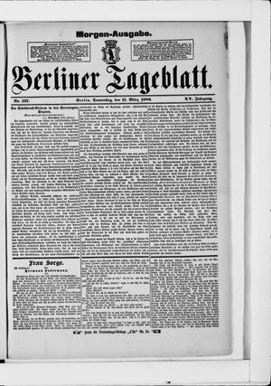 Berliner Tageblatt und Handels-Zeitung vom 11.03.1886