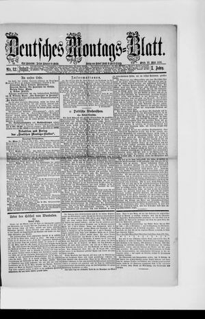 Berliner Tageblatt und Handels-Zeitung vom 22.03.1886