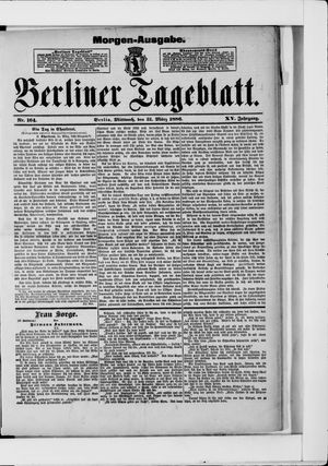 Berliner Tageblatt und Handels-Zeitung vom 31.03.1886
