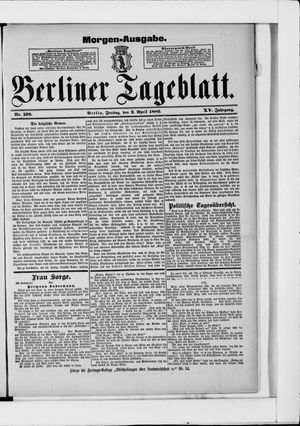 Berliner Tageblatt und Handels-Zeitung vom 02.04.1886