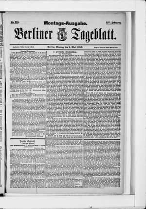 Berliner Tageblatt und Handels-Zeitung vom 03.05.1886