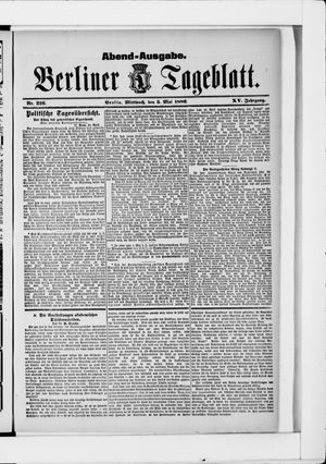 Berliner Tageblatt und Handels-Zeitung vom 05.05.1886