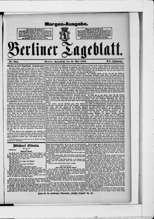 Berliner Tageblatt und Handels-Zeitung vom 15.05.1886