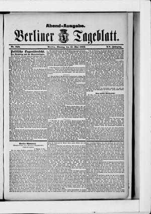 Berliner Tageblatt und Handels-Zeitung vom 17.05.1886