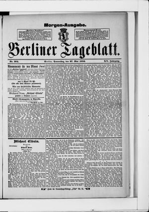Berliner Tageblatt und Handels-Zeitung vom 27.05.1886