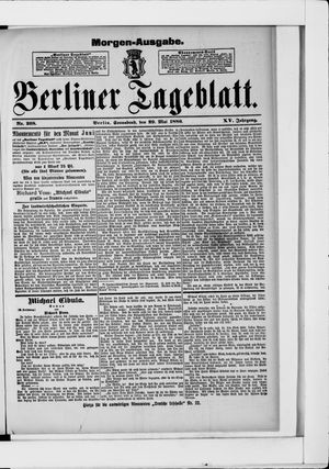 Berliner Tageblatt und Handels-Zeitung vom 29.05.1886