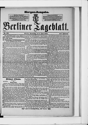 Berliner Tageblatt und Handels-Zeitung on Jun 3, 1886