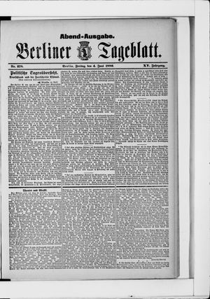 Berliner Tageblatt und Handels-Zeitung vom 04.06.1886