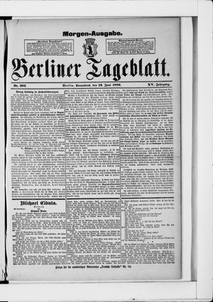 Berliner Tageblatt und Handels-Zeitung vom 12.06.1886