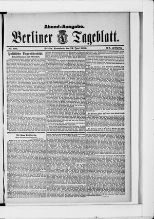 Berliner Tageblatt und Handels-Zeitung vom 12.06.1886