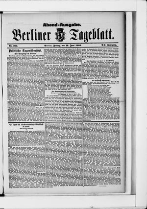 Berliner Tageblatt und Handels-Zeitung vom 18.06.1886