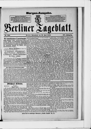 Berliner Tageblatt und Handels-Zeitung vom 19.06.1886