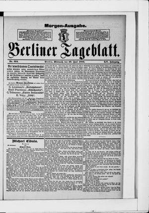 Berliner Tageblatt und Handels-Zeitung vom 30.06.1886