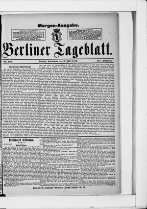Berliner Tageblatt und Handels-Zeitung on Jul 3, 1886