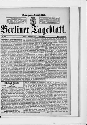 Berliner Tageblatt und Handels-Zeitung vom 07.07.1886