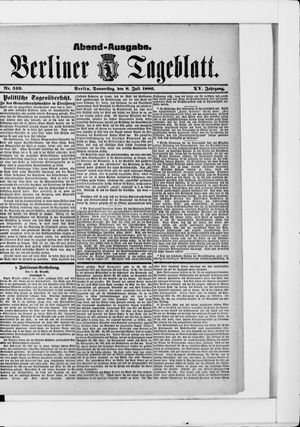 Berliner Tageblatt und Handels-Zeitung vom 08.07.1886