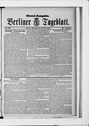 Berliner Tageblatt und Handels-Zeitung vom 10.07.1886