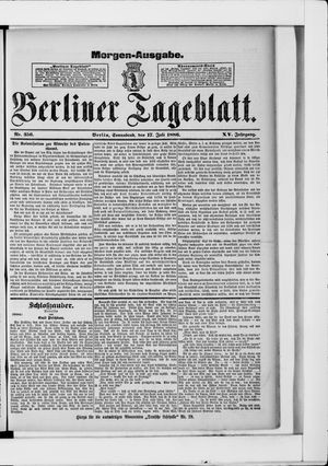 Berliner Tageblatt und Handels-Zeitung vom 17.07.1886