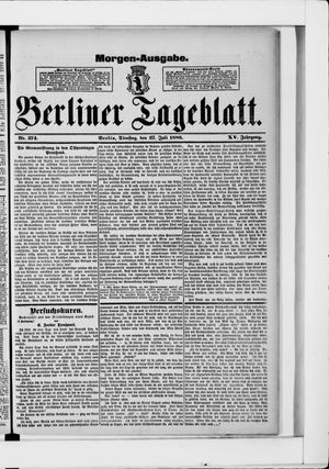 Berliner Tageblatt und Handels-Zeitung vom 27.07.1886