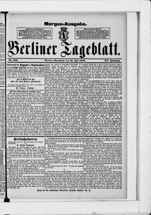 Berliner Tageblatt und Handels-Zeitung vom 30.07.1886