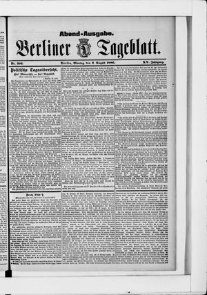 Berliner Tageblatt und Handels-Zeitung vom 02.08.1886