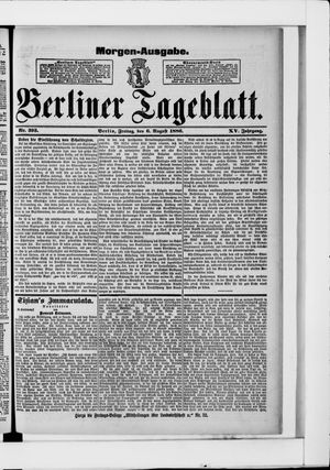 Berliner Tageblatt und Handels-Zeitung vom 06.08.1886