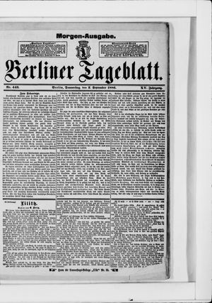Berliner Tageblatt und Handels-Zeitung vom 02.09.1886